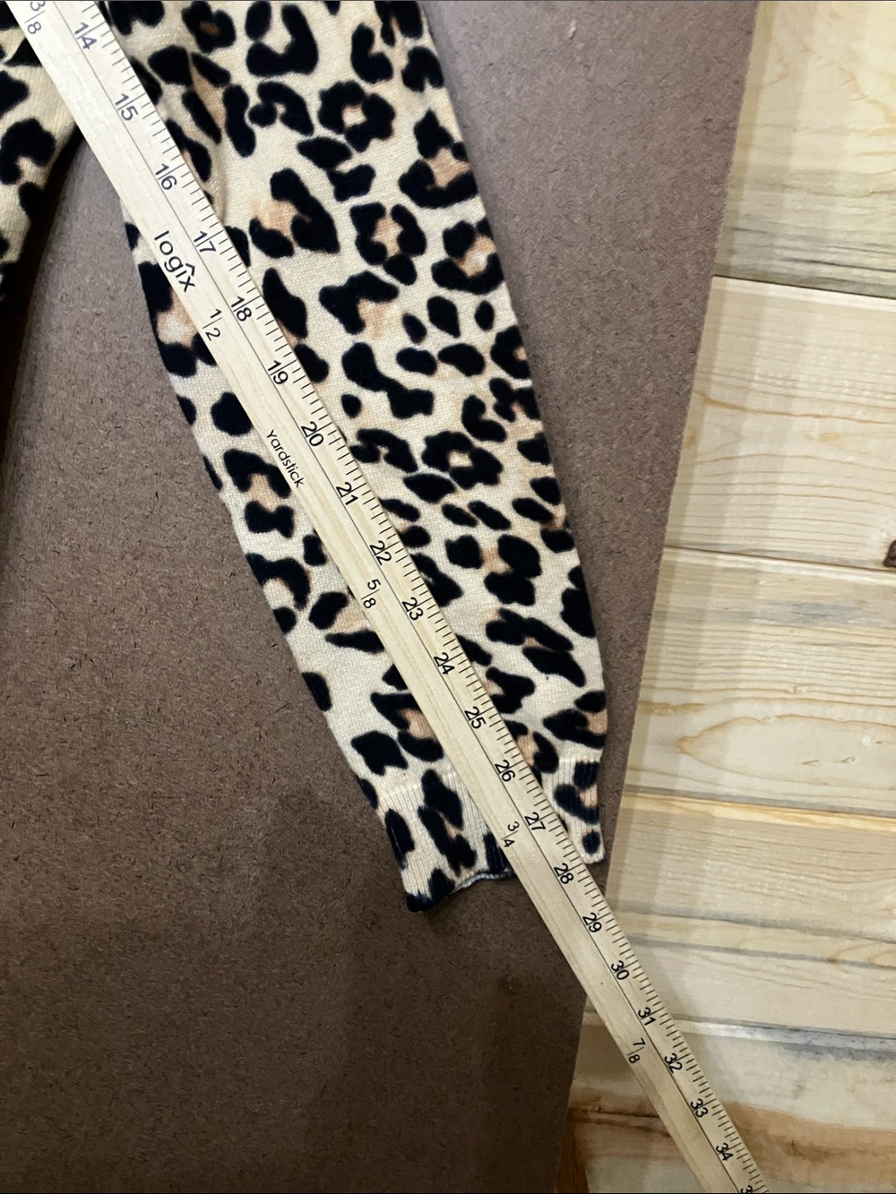 H&M Leopard Print Cardigan - Beige, Black - Picture 8 of 10